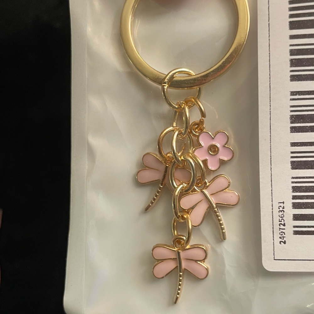 Dainty Pink Dragonfly Bag Charm/Keychain (Brand New!) 💘 - Picture 5 of 6